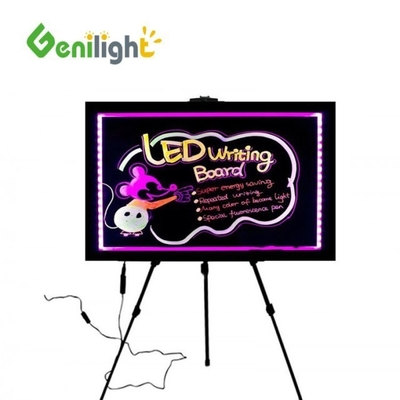 Tableau d'écriture à cadre noir LED acrylique 40/60 Rectangle avec et CE RoHS LVD Certificat