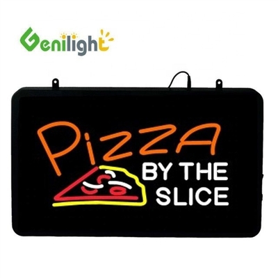 Personnalisé Genilight 22*13 pouces CE RoHS Acrylique PIZZA par la tranche LED néon signe ouvert