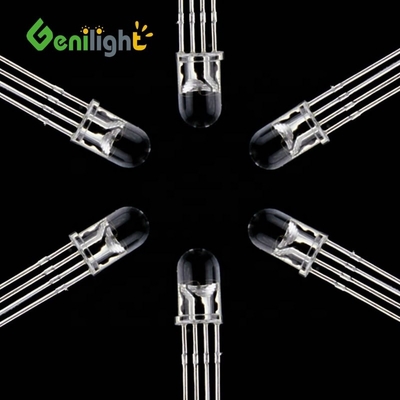 Diode LED transparente de 3 mm/5 mm/8 mm/10 mm avec émetteur à 4 broches rondes ultra lumineux