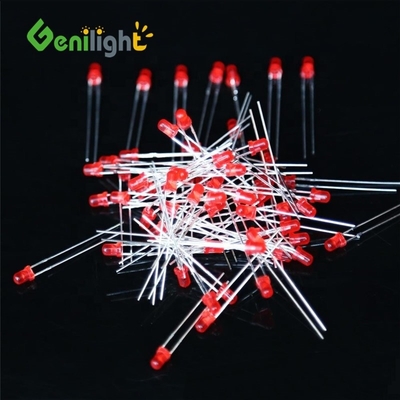 3Mm F3 Diode LED rouge DC3V 20MA Lampes à ampoules Composants Courant max Aucun