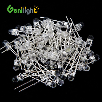 F5 ampoule à LED émettant une diode de 5 mm Blanc vert rouge bleu jaune deux broches