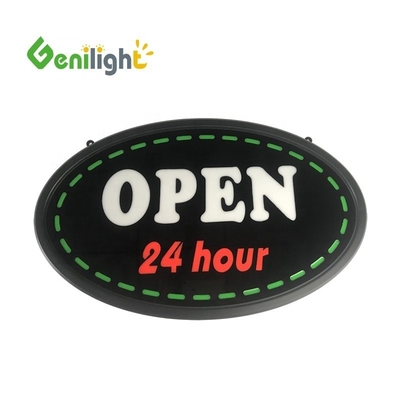 Signe au néon à LED de 22*13 pouces avec lettre ouverte 24 heures personnalisable et certifié CE RoHS