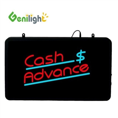 Genilight 22 * 13 pouces Super luminosité LED vérifier lettre encaissée néon signe ouvert pour l' intérieur