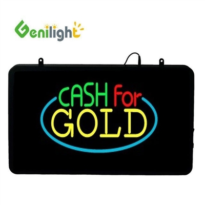 Genilight 22 * 13 pouces Super luminosité LED vérifier lettre encaissée néon signe ouvert pour l' intérieur