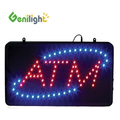 Genilight 22 * 13 pouces Super luminosité LED vérifier lettre encaissée néon signe ouvert pour l' intérieur