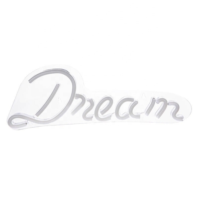 Panneau acrylique LED rose lumineux au néon alimenté par USB Signal au néon de rêve pour chambre à coucher ou mariage