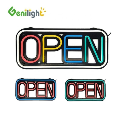 Facile 48 * 25cm LED néon silicone signe ouvert avec 10 types de fonction de changement et 25 C mode