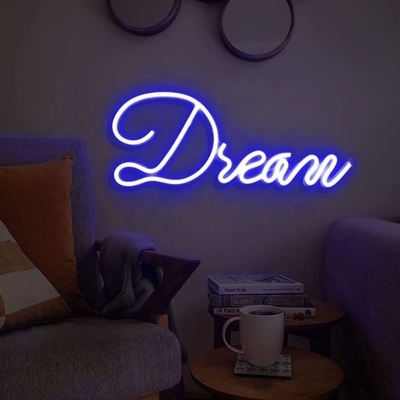 Panneau acrylique LED rose lumineux au néon alimenté par USB Signal au néon de rêve pour chambre à coucher ou mariage