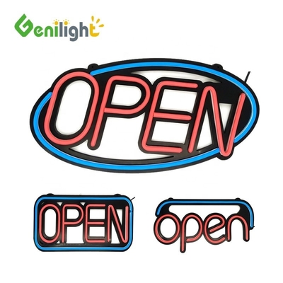 Facile 48 * 25cm LED néon silicone signe ouvert avec 10 types de fonction de changement et 25 C mode