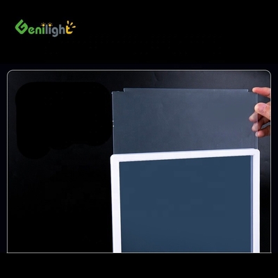 Tableau de lumière LED acrylique de bureau à angle de vue élevé A4 pour la publicité dans les centres commerciaux