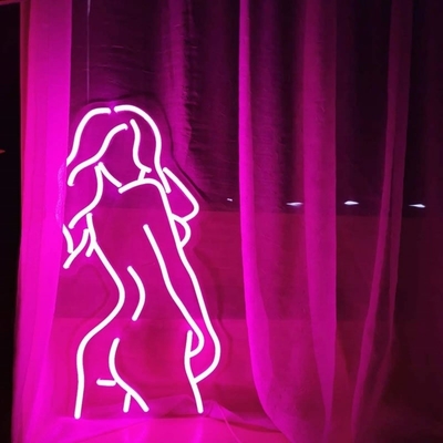 Décoration murale Signe au néon rose avec support acrylique personnalisé 50000 heures Durée de vie