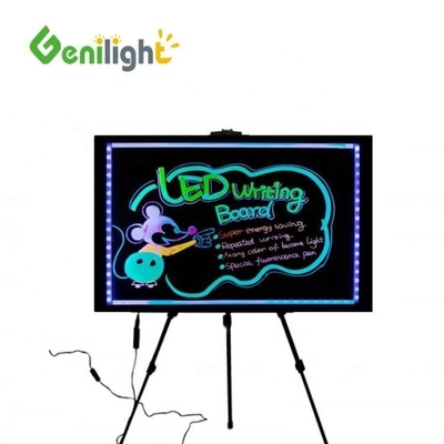 Cadre en alliage d'aluminium Rectangle acrylique LED lampe de signalisation flash pour les restaurants