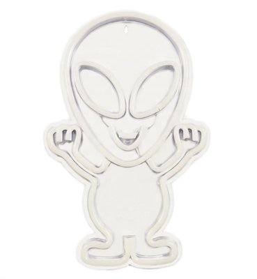 Publicité personnalisée en magasin avec panneau de néon LED avec conception extraterrestre et matériau acrylique