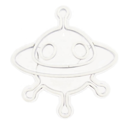 Signes néon acryliques de vaisseaux spatiaux personnalisés pour la décoration murale et la lumière nocturne LED des OVNI