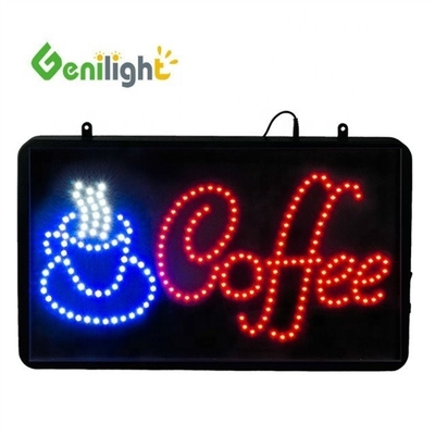 Genilight Indoor 22*13 pouces LED Café Open Sign avec économie d'énergie et fonction SDK