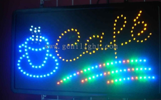 Genilight Indoor 22*13 pouces LED Café Open Sign avec économie d'énergie et fonction SDK