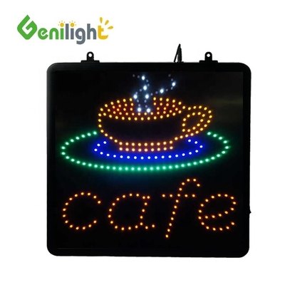 Genilight Indoor 22*13 pouces LED Café Open Sign avec économie d'énergie et fonction SDK