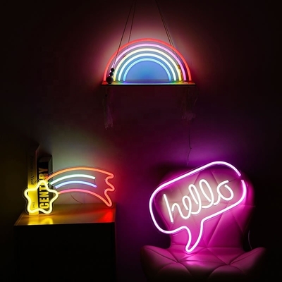Ensemble de salles de fête panneaux au néon LED panneau acrylique avec lumières LED RVB personnalisé et USB