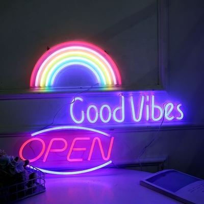 Ensemble de salles de fête panneaux au néon LED panneau acrylique avec lumières LED RVB personnalisé et USB