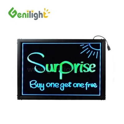Tableau d'écriture réécrivable à LED clignotant avec bouton de commande, support de trépied en coton, forme rectangulaire et grande capacité anti-vent