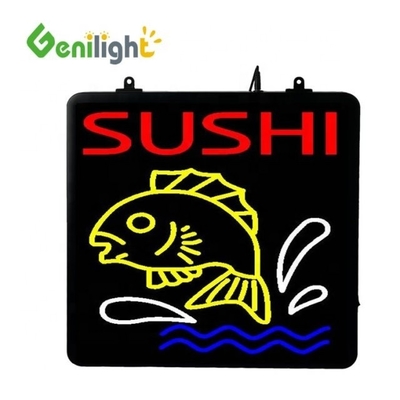 Lettre personnalisée SUSHI poisson Signal au néon LED pour le rectangle Certificat de puissance CE ROHS et plus