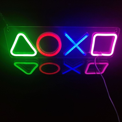 Améliorez votre salle de jeux avec des lumières de néon LED colorées 42 * 12,5 cm décor de mur alimenté par USB