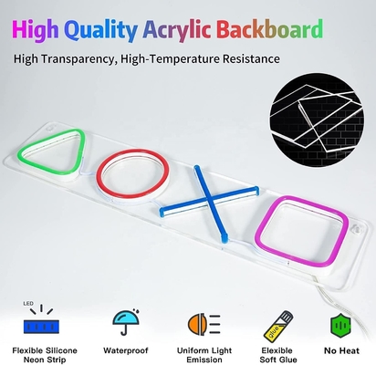 Améliorez votre salle de jeux avec des lumières de néon LED colorées 42 * 12,5 cm décor de mur alimenté par USB