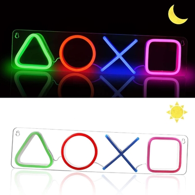 Améliorez votre salle de jeux avec des lumières de néon LED colorées 42 * 12,5 cm décor de mur alimenté par USB
