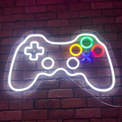 Ajoutez une touche de couleur à votre salle de jeu avec le panneau au néon du contrôleur de jeu personnalisé de 41*27,5 cm
