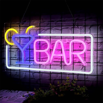 Lumière au néon LED atténuée pour la décoration murale du bar à domicile