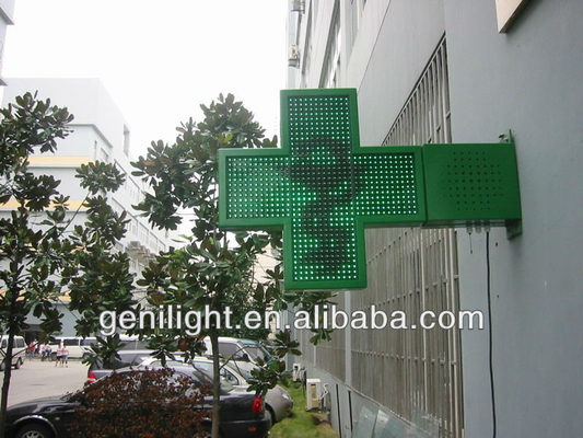 Configuration de pixels 1G Taille personnalisée Farmacie en couleur LED Croix Signal avec RGB