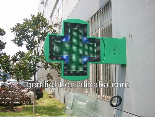 P16 P20 Pixels 3D LED Pharmacie Signal croisé avec communication de commande RF RS232