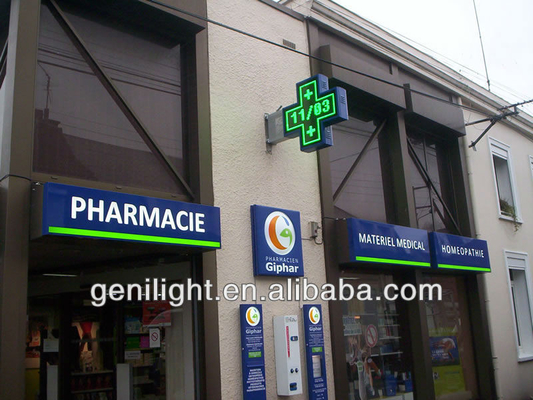 P16 P20 Pixels 3D LED Pharmacie Signal croisé avec communication de commande RF RS232