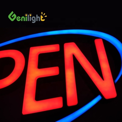 Obtenez votre entreprise vue à tout moment Ultra lumineux grand LED néon signe ouvert avec télécommande
