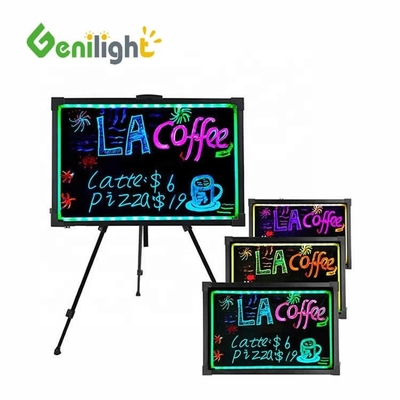 Tableau d'écriture LED en verre trempé à double face pour des présentations interactives