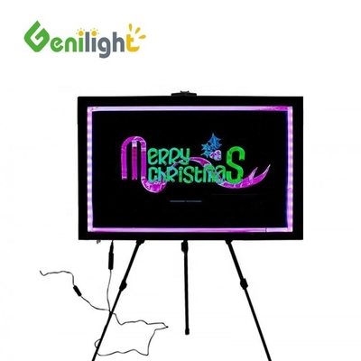 Tableau d'écriture LED en verre trempé à double face pour des présentations interactives