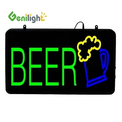 L'installation de panneaux à LED à bar pub murale éclairée en forme de rectangle