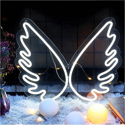 45*34cm Angels Wing Signes au néon pour la décoration murale dans la chambre des filles Chambre des enfants Energie de mariage