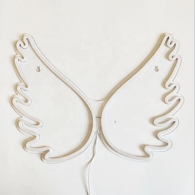 45*34cm Angels Wing Signes au néon pour la décoration murale dans la chambre des filles Chambre des enfants Energie de mariage