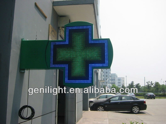 Tableau d'affichage croisé de pharmacie à haute luminosité LED avec une taille d'écran de 800*800 mm