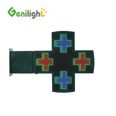 Affichage LED croisé de pharmacie extérieure avec clignotant lumineux et intégration de la fonction SDK