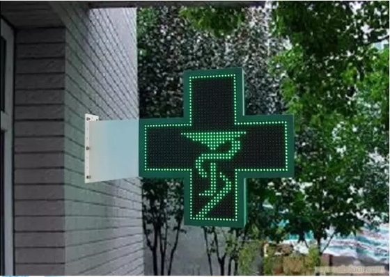Affichage LED croisé de pharmacie extérieure avec clignotant lumineux et intégration de la fonction SDK