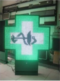 Affichage de l'angle H/V P16 P20 Pixels 3D affichage croisé LED pharmacie signe pour une utilisation en extérieur