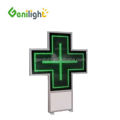 Signe extérieur de pharmacie à LED vert P10 P16 P20 P25 RF WIFI 1024*1024mm Lumière ≥6000CD