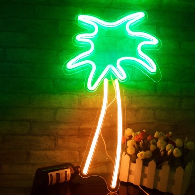 Grand panneau de néon d'arbre de noix de coco Led Flex Neon Light USB alimenté lumière de nuit pour chambre pour enfants Voltage 5V