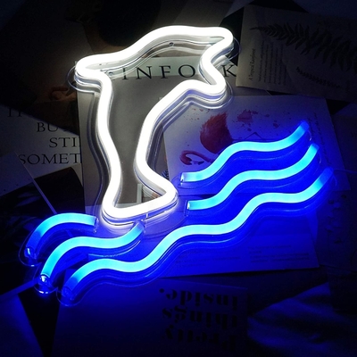 5V grand panneau lumineux au néon du dauphin Marquee batterie USB Table à commande LED
