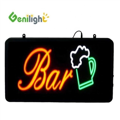 Affichage de la barre de néon pour les bars et les pubs Rectangle Forme 0 Consommation d'énergie Logo de la tasse de bière