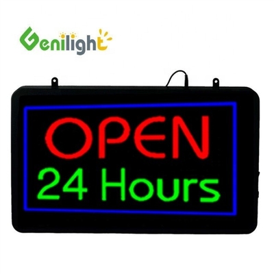 L'animation LED neon signe ouvert avec fonction d'affichage des heures animation tableau d'affichage acrylique