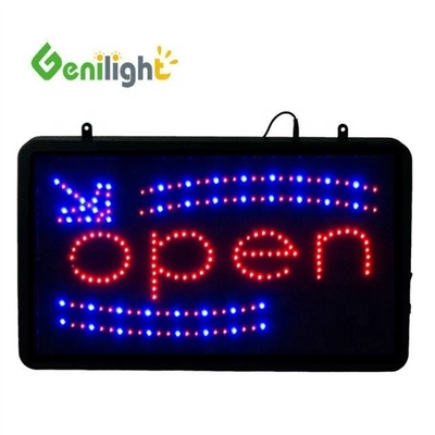 L'animation LED neon signe ouvert avec fonction d'affichage des heures animation tableau d'affichage acrylique