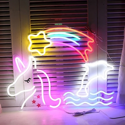 Consommation électrique 1 Unicorn Neon Lights LED Sign Parfait pour les amoureux des animaux et les joueurs